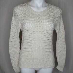 Madewell Open Stitch AUSTEN Sweater Ivory White Women's XXS XXSmall